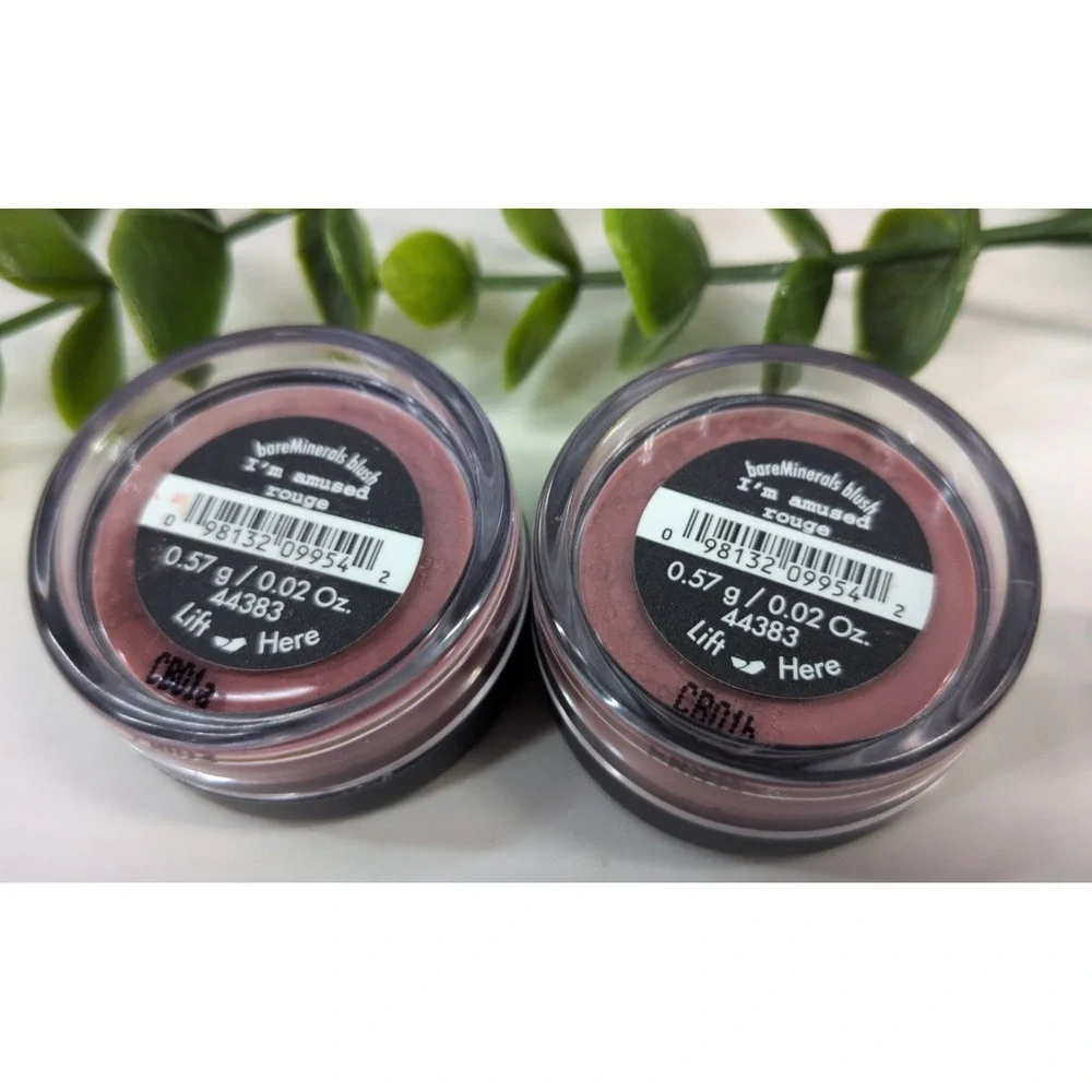 RARE SEALED LOT 2!🌸BareMinerals I'M AMUSED ROUGE Loose Powder Blush .02 Oz .57g